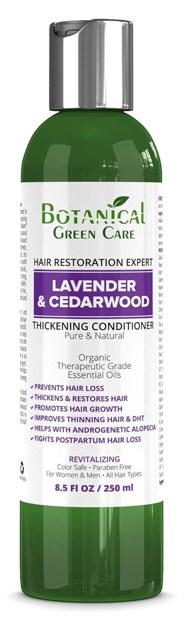 Botanical Green Care 'Lavender &amp; Cedarwood' CONDITIONER - Thickening, Hair Growth, Strengthening Conditioner for Thinning Hair. Color Safe