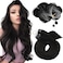 Moresoo Microbead Hair Extensions Human Hair Off Black Micro Link Extensions Hair Human Hair 20 Inch Silky Soft Microlink Hair Extensions Human Hair Black 50G/50S 20In