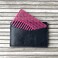 Wallet Sized Hair &amp; Travel Comb - Wide Tooth - Cerise Hexagon