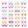 50 Pcs (25 Pairs) Cartoon Elastic Hair Ties Little Girls' Small Ropes Toddlers' Ponytail Holder