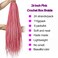 Pink Box Braid Crochet Hair 24 Inch Pre Looped Crochet Box Braids 6 Packs Small Crochet Braids Box Braids Pink Braiding Hair Extensions (24 inch box braids 6 pack, Pink)&hellip;