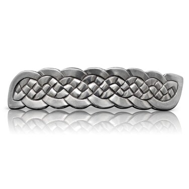 Danforth &ndash; Celtic Knot Barrette Large &ndash; Handcrafted Pewter Celtic Barrettes For Women &ndash; Large French Clip &ndash; Thick Hair Friendly &ndash; 3 &frac12;&rdquo; Long by &frac34;&rdquo; High, Made In USA