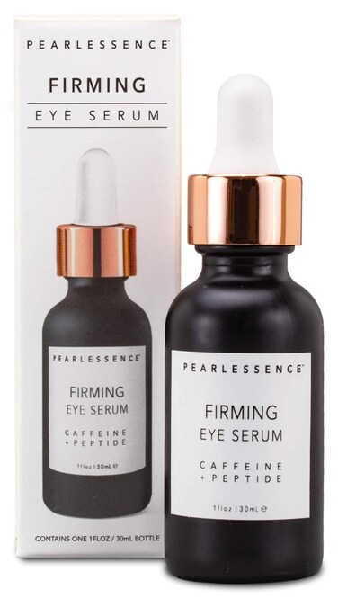 Pearlessence Firming Eye Serum with Caffeine + Peptide &ndash; Rejuvenates Puffy Eyes &amp; Reduces Under Eye Bags   Made in USA &amp; Cruelty Free (1oz)