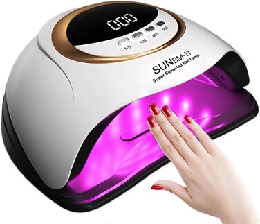 UV LED Nail Lamp, 280W Professional UV Nail Dryer Light for Gel Nails with 66 Beads, Fast Curing Gel Polish Lamp Auto Sensor 4 Timer Setting, Nail Art Drying Tools for Fingernail and Toenail