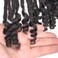 KAMA Human Hair Dreadlocks with Curly End, Natural Human Hair Dreadlocks Curly End0.6cm Thickness 8 Inch (10Strands) Dreadlocks Extensions with Curly End for Black Women Men, Natural Color (8 Inch)