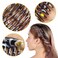 Hair Side Combs - Small French Side Hair Comb Clips for Women Decorative French Twist Hair Styling Accessories -4 Pcs (Black, Brown Onyx)
