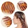 Hair Side Combs - Small French Side Hair Comb Clips for Women Decorative French Twist Hair Styling Accessories -4 Pcs (Tortoise, Brown)