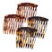 Hair Side Combs - Small French Side Hair Comb Clips for Women Decorative French Twist Hair Styling Accessories -4 Pcs (Tortoise, Brown)
