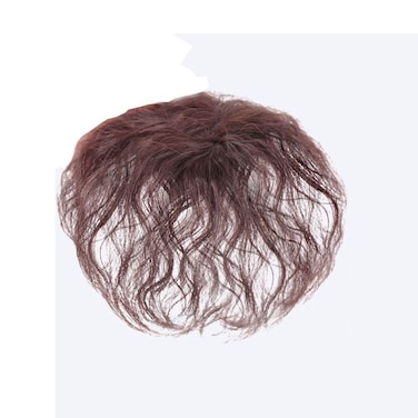 Wig Pieces for Top of Head, Curly Hair Topper Replacement Fluffy Hairpiece Seamless Clip in Top Wiglet for Women Thin Hair, Curly Topper Clip in Top Wiglet with 3 Clips, Dark Brown, 1pc