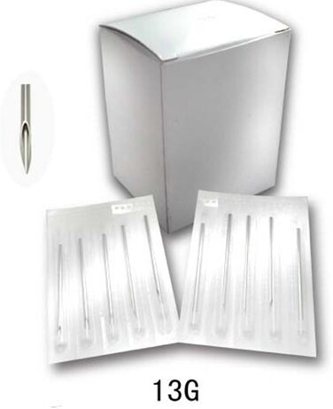 New Star Tattoo 100PCS 13G Steel Body Piercing Needles Supply
