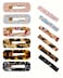 12PCS Acrylic Resin Hair Clips Geometric Alligator Hair Clips Non-Slip Large Barrettes for Women Ladies Hair Accessories