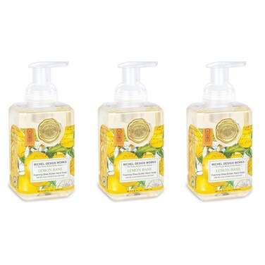 Michel Design Works Foaming Hand Soap, 17.80-Fluid Ounce, Lemon Basil - 3-PACK