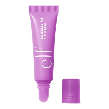 e.l.f. Squeeze Me Lip Balm, Moisturizing Lip Balm For A Sheer Tint Of Color, Infused With Hyaluronic Acid, Vegan &amp; Cruelty-free, Grape