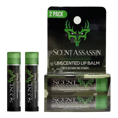 Scent Assassin Unscented Lip Balm, 2-pack