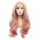 xiweiya Mixed Pastel Pink Lace Front Wigs Long Wavy Peach Pink Mermaid Synthetic Lace Front Wig Golden Pink 13 * 3 Lace Wigs Heat Resistant Fiber Wig 150% Density Hair For Women 24inch