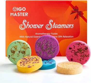 Shower Steamers Shower Bombs Aromatherapy Set of 6, SPA Gifts Perfect Gifts for Birthday, Mother's Day, Valentine's Day