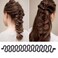 AnHua 2 Pcs Girl Women Easy Braider,Twist Plait Wave Hair Braiding Tool Holder Centipede Shape Hair Clip Hairstyle Tool Hair Accessories