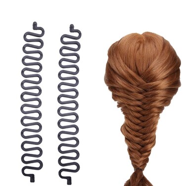 AnHua 2 Pcs Girl Women Easy Braider,Twist Plait Wave Hair Braiding Tool Holder Centipede Shape Hair Clip Hairstyle Tool Hair Accessories