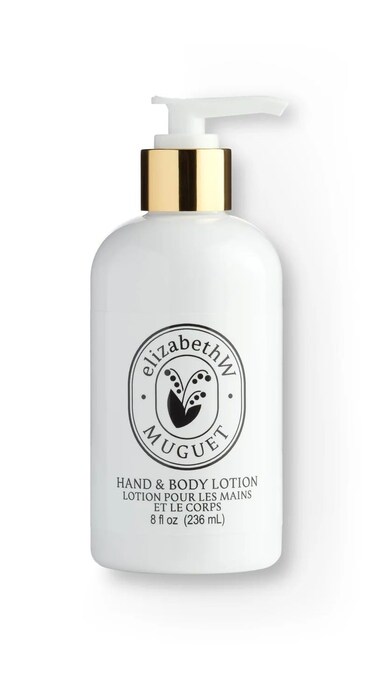 elizabeth W Muguet Hand and Body Lotion, 8 Fluid Ounces, White