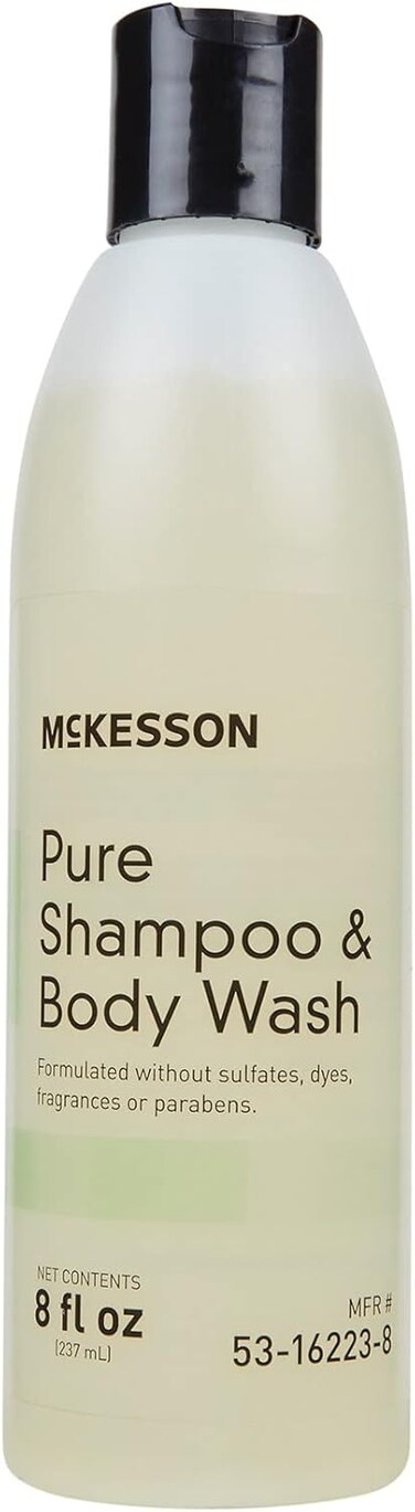 McKesson Pure Shampoo and Body Wash, Sulfates, Dyes, Fragrance and Parabens Free, Unscented, 8 oz, 1 Count