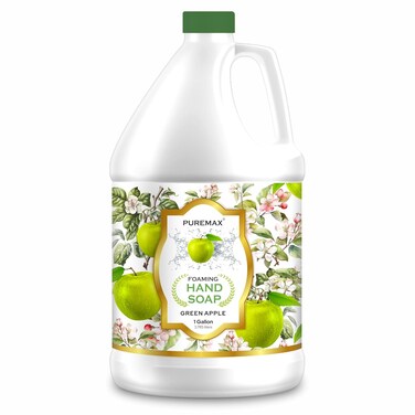 Foaming Hand Soap Refill with Essential Oils   Green Apple   Moisturizing   All-Natural   Made in USA   128 Fl Oz (1 Gallon)