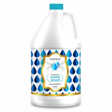 Foaming Hand Soap Refills with Essential Oils   Rain Drops   Gentle, Moisturizing   Biodegradable Formula   Made in USA   128 Fl Oz (1 Gallon)