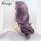 xiweiya Mixed Purple Synthetic Wig Graceful Long Wavy Side Bang Lace Front Wig Hair-replacement wig Heat Resistant Fiber Natural Hairline Wig