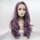 xiweiya Mixed Purple Synthetic Wig Graceful Long Wavy Side Bang Lace Front Wig Hair-replacement wig Heat Resistant Fiber Natural Hairline Wig