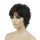 Lydell Women's Short Wavy Curly Wig Synthetic Hair Full Wig 6 inches (Dark Brown)