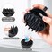 2 in 1 Scalp Massager Shampoo Brush with Soft Silicone Bristles for Hair Growth and Dandruff Removal, Hair Brush Head Massager Scalp Scrubber Exfoliator for Both Wet and Dry Use (Black)