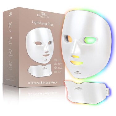 Project E Beauty LED Face &amp; Neck Mask Skin Rejuvenation   LED Therapy Photon Mask   7 Colors   Anti Aging   Spot Removal   Reduce Wrinkles   Anti-inflammation   Brightening Skincare Mask