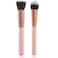 2pcs Face Self Tanning Brush Kabuki Brush for Self Tan Sunless Tanning, Self Tanner brush Applicator, Flat Top Brush Face and Blending Brush, Easy Self Tan Applicator for Face (pink)