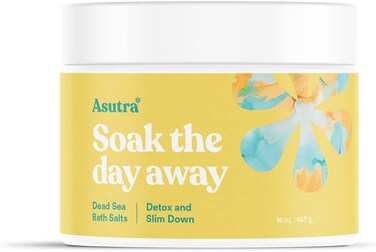 ASUTRA Dead Sea Bath Salts (Detox &amp; Slim Down), 16 oz - Soak in Rich &amp; Vital Healing Minerals - Purify &amp; Energize with Eucalyptus, Sweet Orange, &amp; Lemon Essential Oils