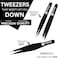 Macs Tweezers Set;- for Eyebrow Plucking, Ingrown Hair -Best for Eyebrow Hair, Facial Hair Removal,Splinter - Stainless Steel Precision Sharp- Pointy Ends Meet Perfectly - 7343BK (Black)