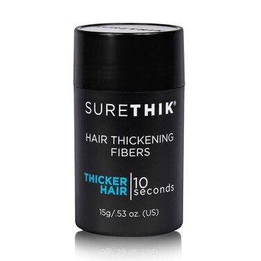 SURETHIK Hair Fibers, 15g (Black), Fills Thinning Hair for Visibly Fuller Look, Conceals Bald Spots, Natural Look, For Men &amp; Women