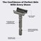 Rockwell T2   Twist-To-Open (TTO) Double-Edge Safety Razor   Full Metal   Includes 5 Fully Recyclable Stainless Steel Blades (Gunmetal Chrome)