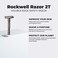 Rockwell T2   Twist-To-Open (TTO) Double-Edge Safety Razor   Full Metal   Includes 5 Fully Recyclable Stainless Steel Blades (Gunmetal Chrome)