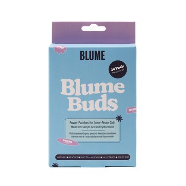 Blume Buds Hydrocolloid Pimple Patches - HSA FSA Eligible - Salicylic Acid Acne Patches - Calming Blemish Patches &amp; Zit Stickers for All Skin Types (24 count)