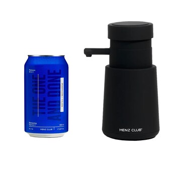 Menzclub The One And Done Men&rsquo;s 2-in-1 Shampoo &amp; Conditioner with Refillable Dispenser Bottle Fresh Fragrance, Deep Clean, Refresh Scalp, For ALL Hair Types, Natural + Vegan