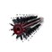 Phillips Brush Mini Monster Vent 6 Poly-Tipped Professional Hair Brush (2&rdquo; Diameter Barrel) - Vented Blowout Hairbrush with Nylon Reinforced Boar Hair Bristles, Beech Wood Handle with Rubber Grip