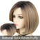 RENERSHOW Short Ombre Blonde Bob Wigs for Women 12 inch Cute Straight Bob Wigs for Girls Mixed Blonde Highlight Synthetic Wig Pixie Cut Hair Replacement Wigs