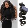 Remix Body Wave - 100% Real Human Hair Wefted Bundles - Remy Extensions from India (24")