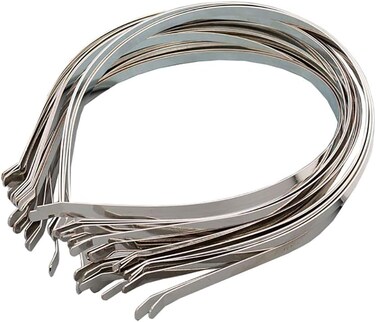 15 Pcs 5mm Smooth Metal Headbands Frames Blank Tiara Base Hairband Head Bands for DIY Crafts