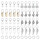JIALEEY Hair Braid Rings, 50PCS Hair Loops Clips Silver Ring Shell Leaves Star Conch Snowflake Pendant Charms Set Hair Clip Headband Accessories
