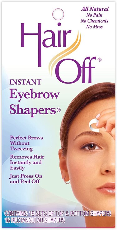 Instant Eyebrow Shapers - Fast, Easy, &amp; Mistake Proof Waxing Strips - Natural &amp; Pain-Free Eyebrow Waxing Kit -Wax Strips for Hair Removal for All Skin Types (18 each, Pack of 3)