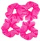 Neon Pink Scrunchies - Hair Accessories for 80s Party Outfits, Workout Costumes, and Ponytail Styling