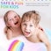 Rainbow Bath Bombs for Kids - All Natural Magic Rainbow BathBombs with Organic Ingredients, Moisturizing, Vibrant Colors &amp; Rich Bubbles, Cloud Bath Bombs, Birthday Gifts for Kids, Girls, Boys