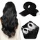 Micro Loop Hair Extensions Remy Hair 1g/Strand Micro Link Human Hair Extensions 50g Real Hair Extensions Human Hair Natural Straight Jet Black (14 Inch, 1 Jet Black)