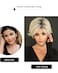 Short Gray Blonde Wigs for White Women Pixie Cut Wigs with Bangs Layered Natural Looking Synthetic Hair Wigs for Daily Use 12 inch Curly Hair Wig