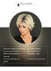 Short Gray Blonde Wigs for White Women Pixie Cut Wigs with Bangs Layered Natural Looking Synthetic Hair Wigs for Daily Use 12 inch Curly Hair Wig